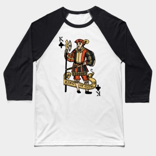 Original Standard Character of Playing Card King of Clubs Baseball T-Shirt